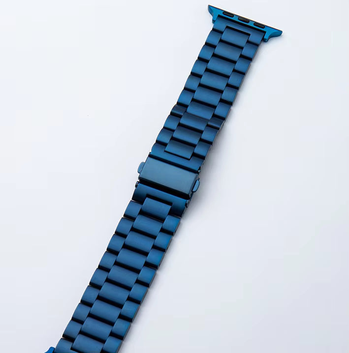 Stainless Steel Blue Link Watch Band