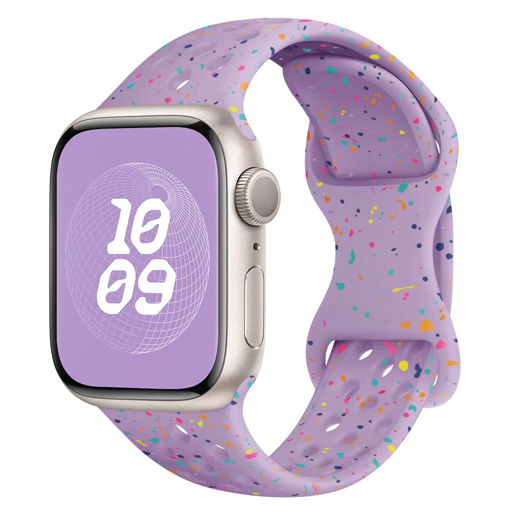 Light Purple Silicone Spackle Watch Band