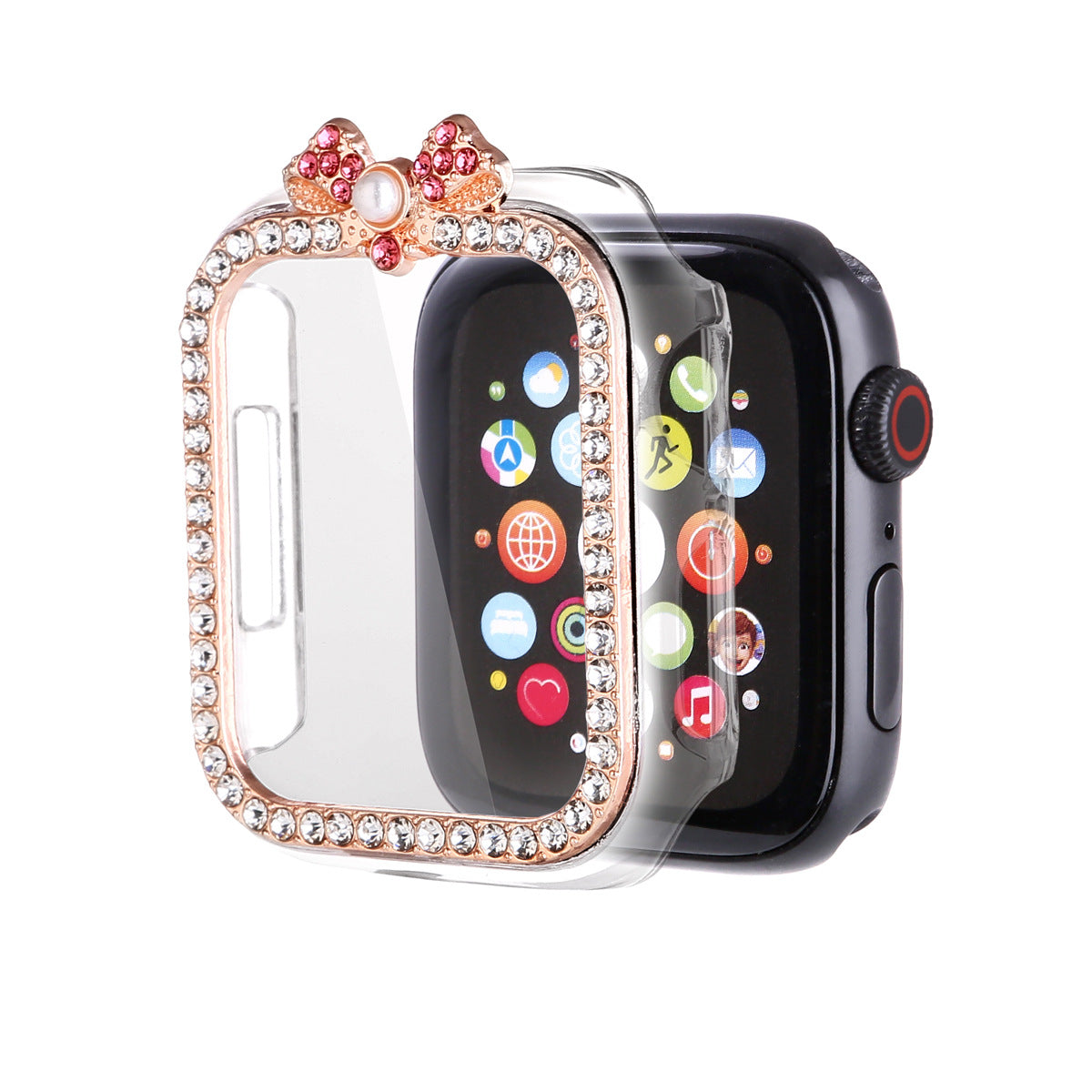 Gold Bling Bow Watch Face Cover