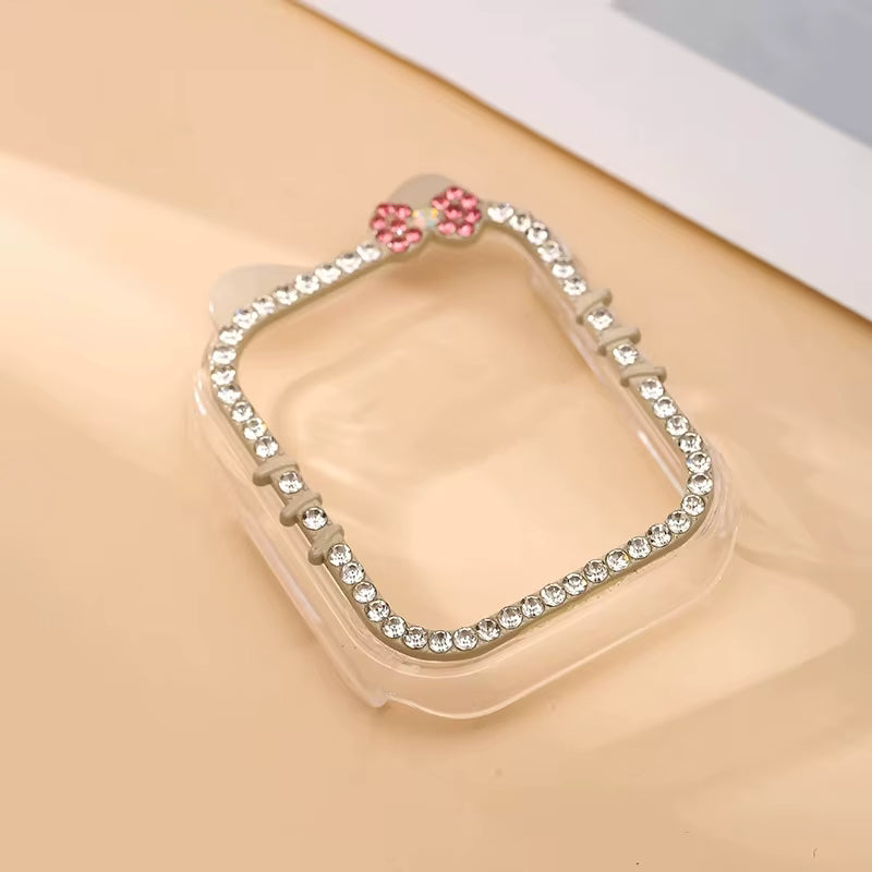 Khaki Bling Kitty Watch Face Cover