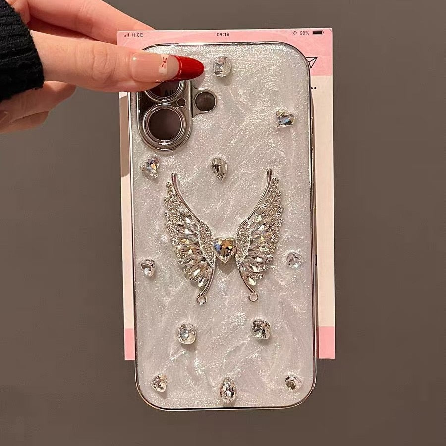 Angel Wing Crystal Stud Phone case