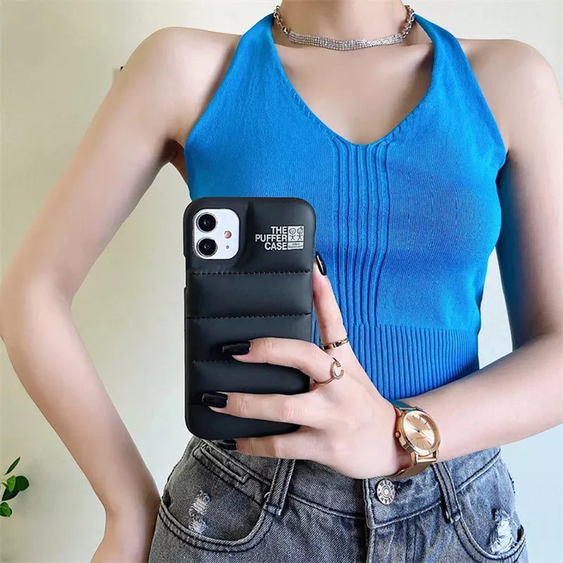 Puffer padded jacket phone case