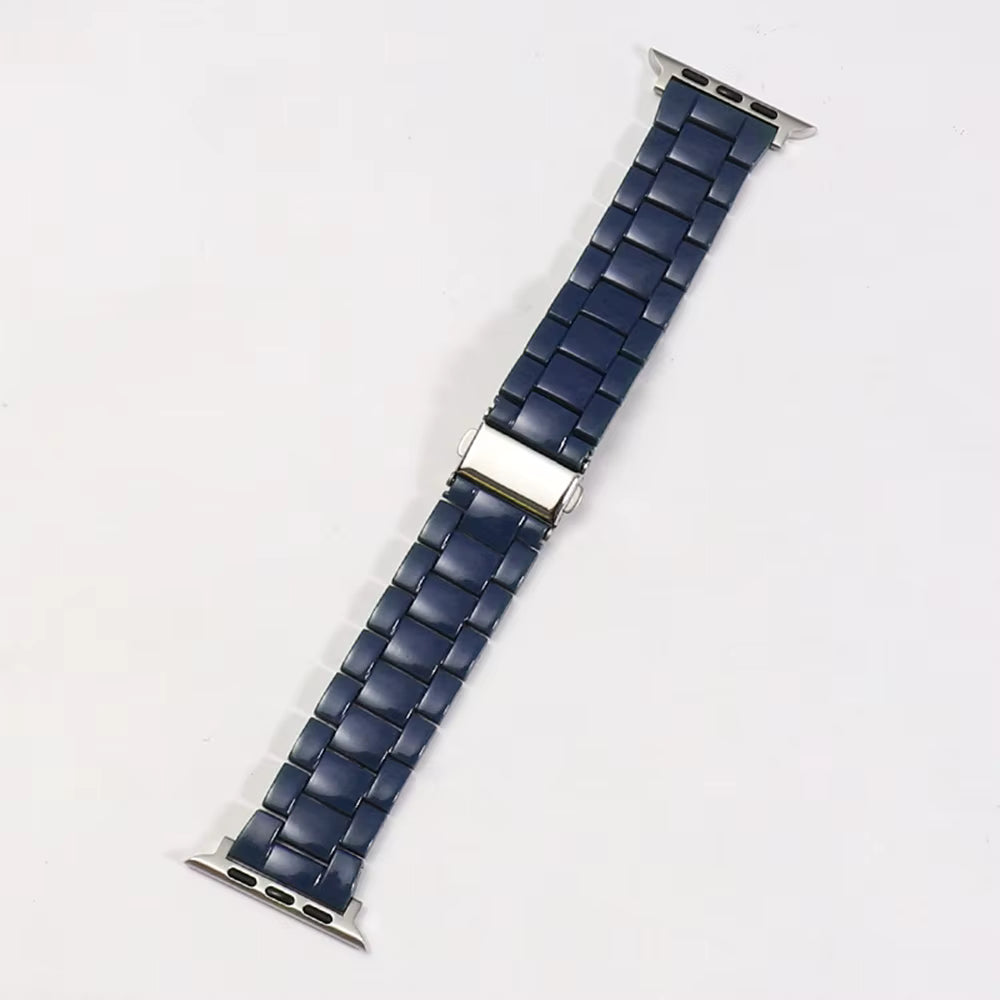Dark Blue Resin Link Watch Band