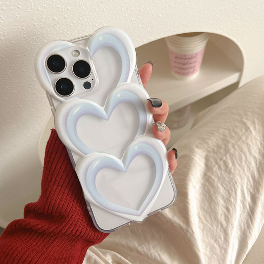 Triple Blue Ombre Heart Case
