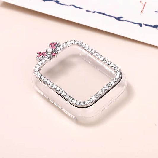 Silver Bling Bow Watch Face Cover