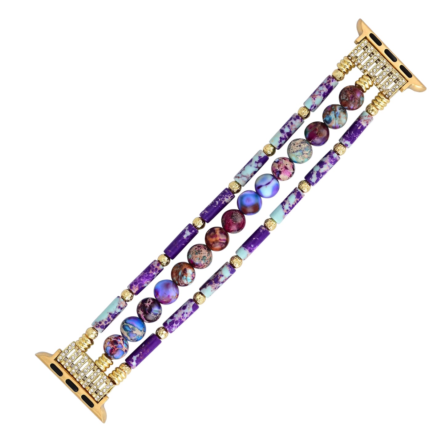 Purple Stretchy Stone Watch Band