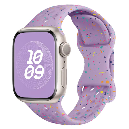Light Purple Silicone Spackle Watch Band