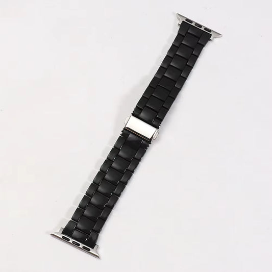 Black Resin Link Watch Band