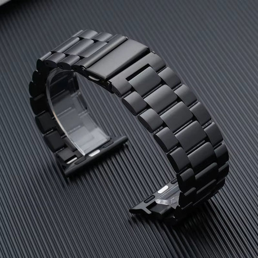 Stainless Steel Black Link Watch Band