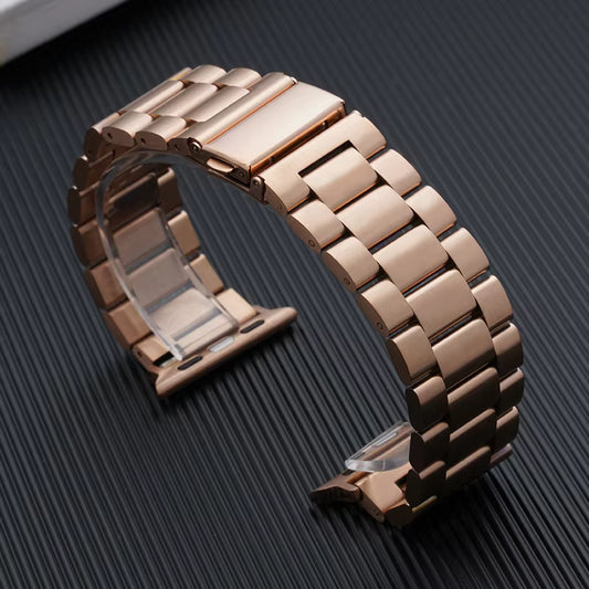 Stainless Steel Rose Gold Link Watch Band