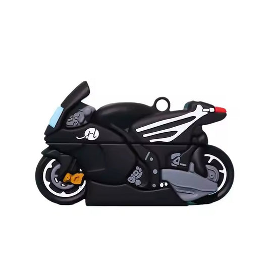 Black Motorcycle Airpod case