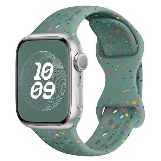 Sage Silicone Spackle Watch Band