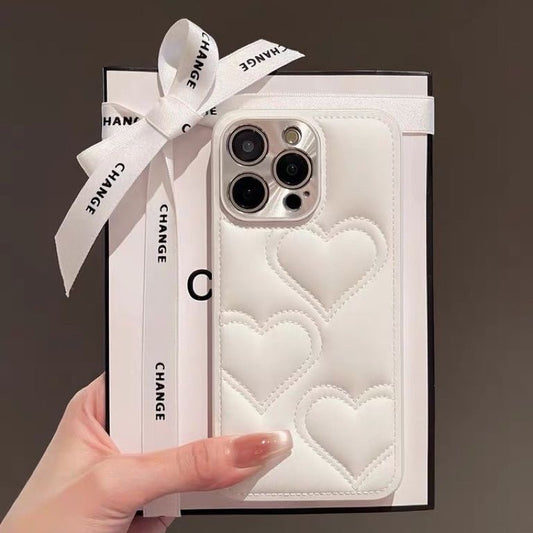 White Puffer Heart Phone case