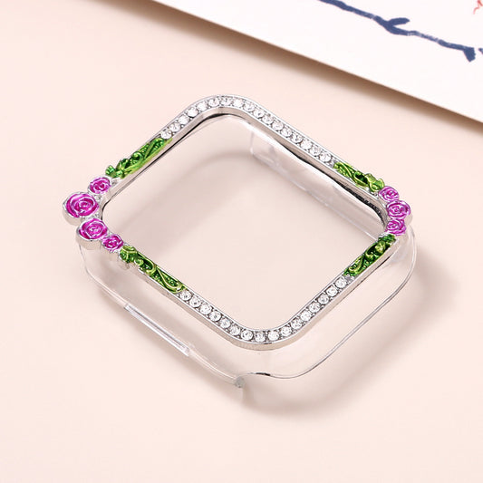 Silver Bling Rose Watch Face Cover