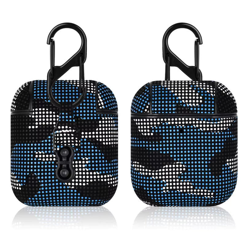 Blue Camo Airpod case