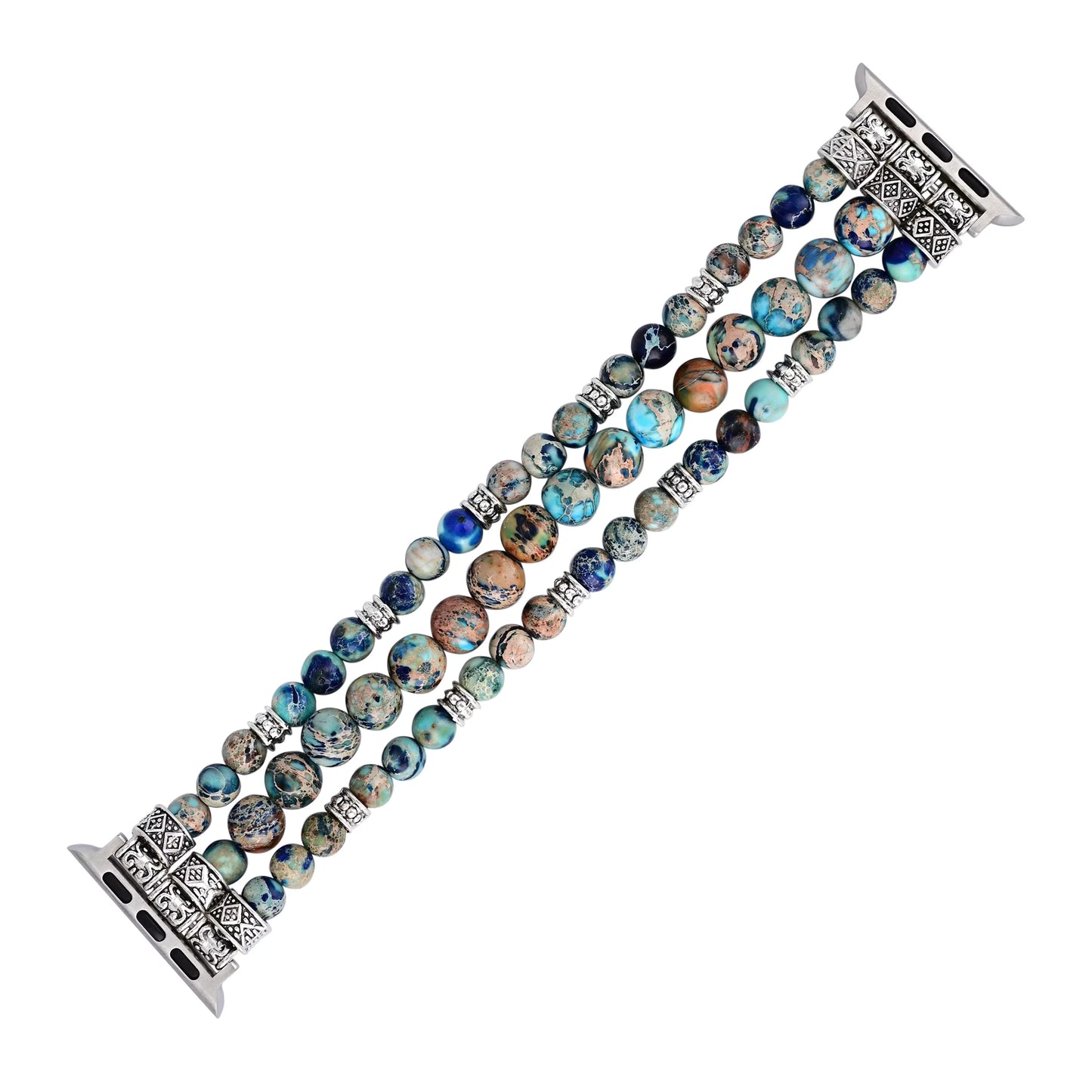 Blue Stretchy Stone Watch Band
