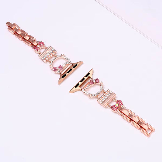 Rose Gold Kitty Crystal Watch Band