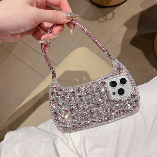 Pink Rhinestone Purse Phone Case