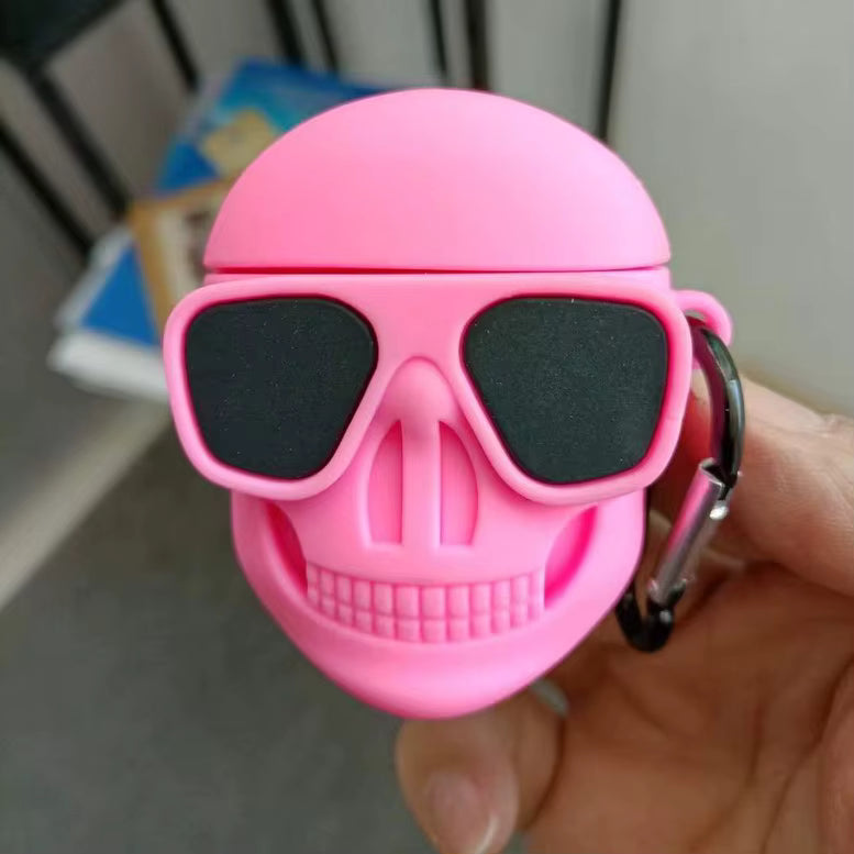 Pink Skull Airpod case