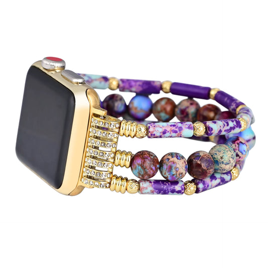 Purple Stretchy Stone Watch Band