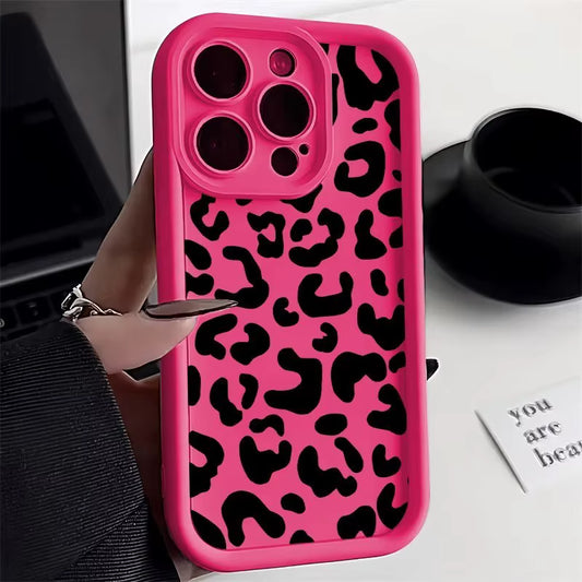 Hot Pink Leopard Thick Phone case