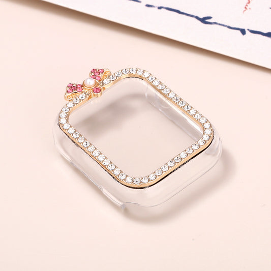 Gold Bling Bow Watch Face Cover