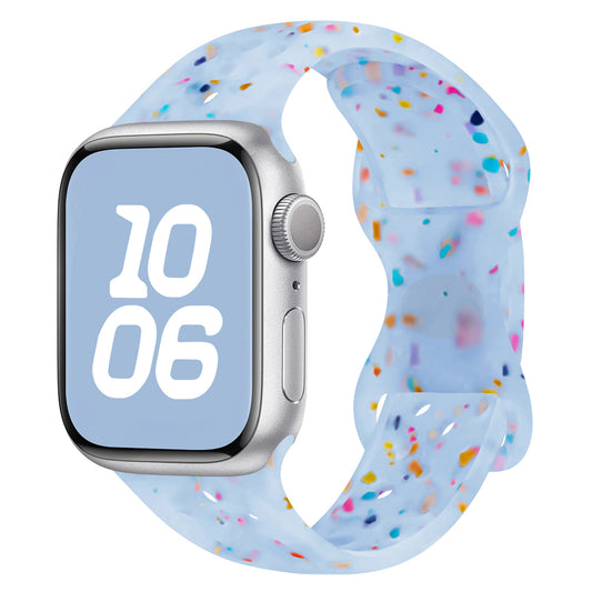 Jelly Blue Silicone Spackle Watch Band