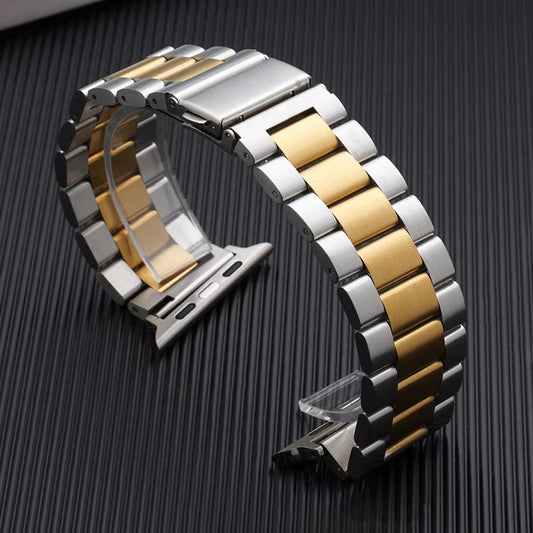 Stainless Steel Silver Gold Link Watch Band