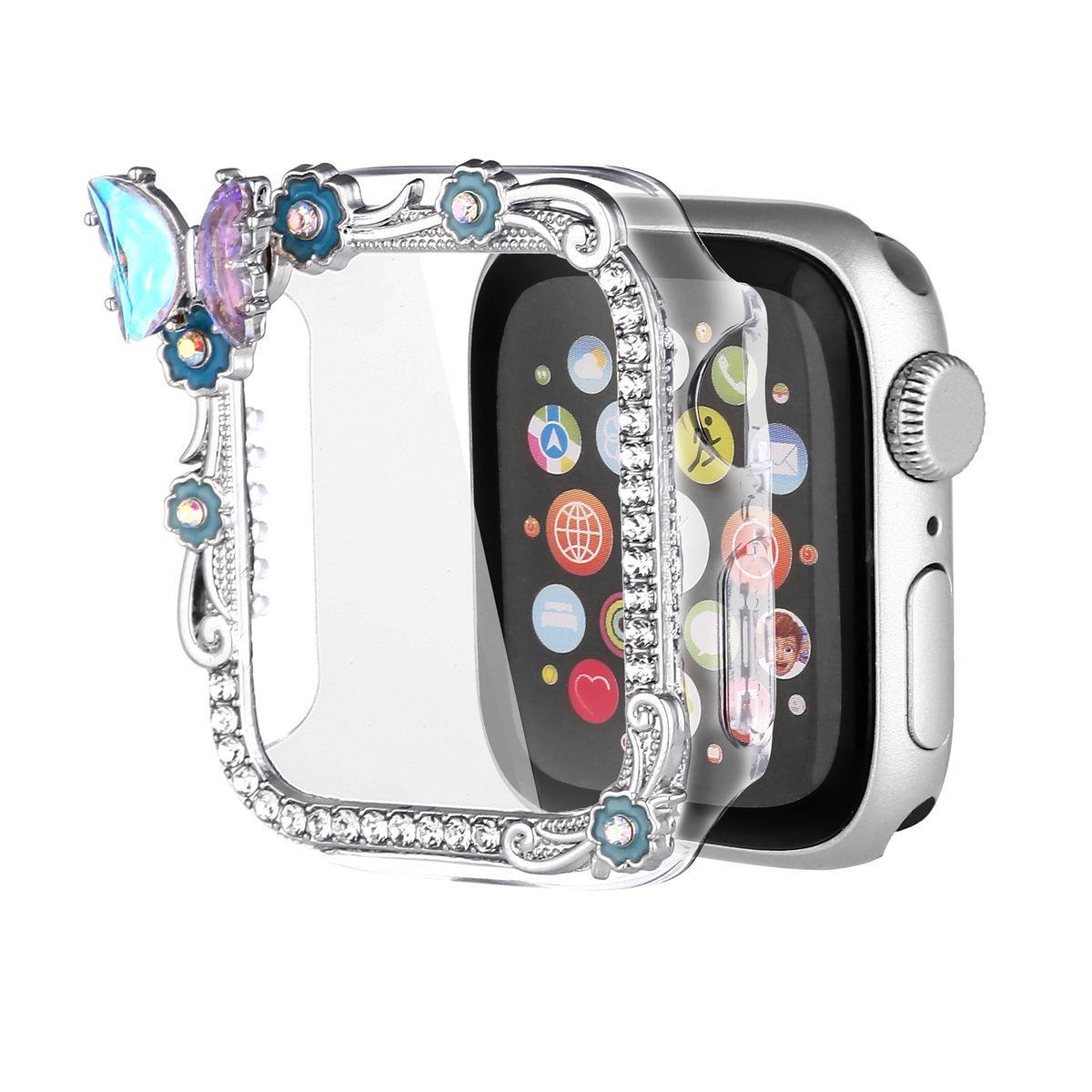 Silver Bling Butterfly Watch Face Cover