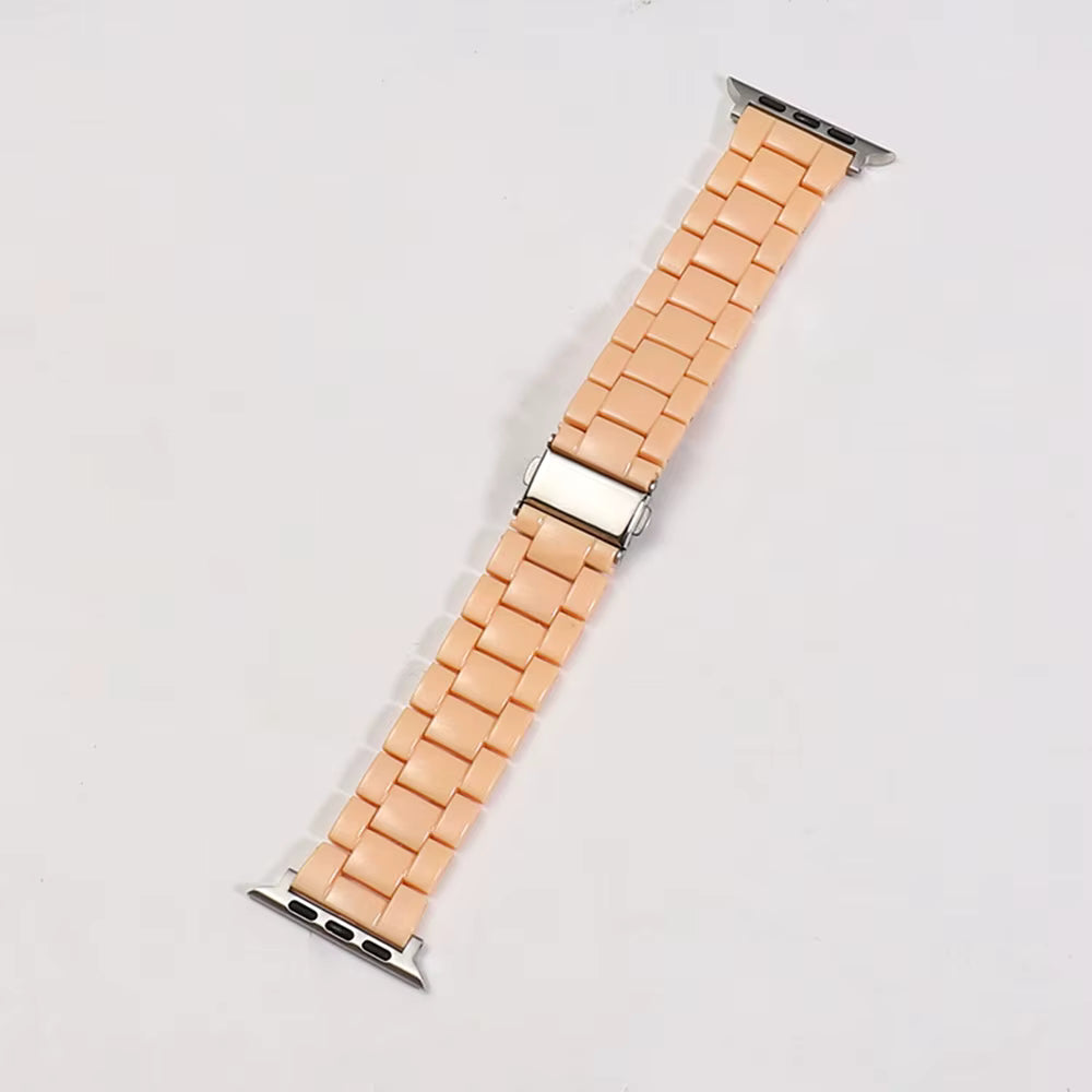 Peach Resin Link Watch Band