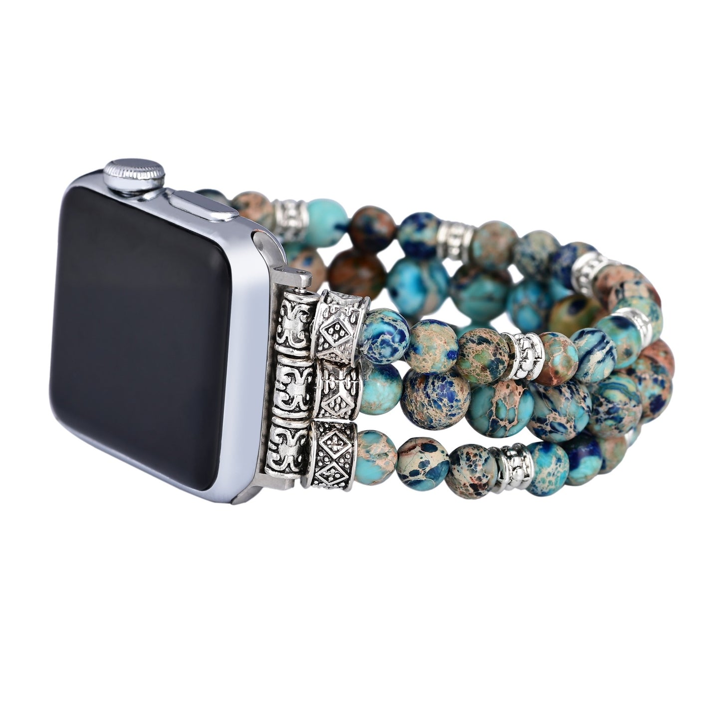 Blue Stretchy Stone Watch Band