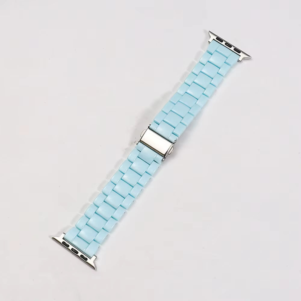 Light Blue Resin Link Watch Band
