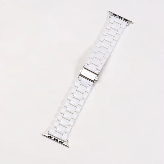 White Resin Link Watch Band