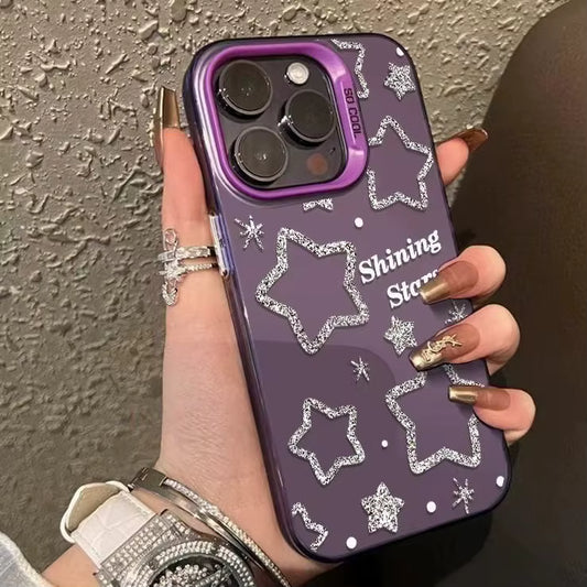 Purple Stars Glitter Phone case