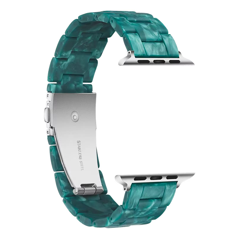 Teal Shell Resin Link Watch Band