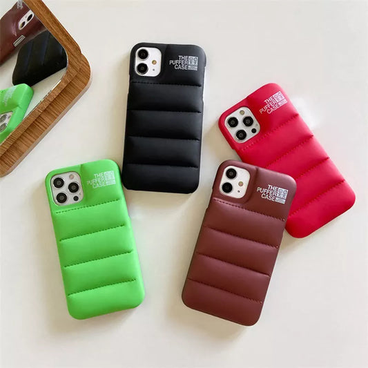 Puffer padded jacket phone case
