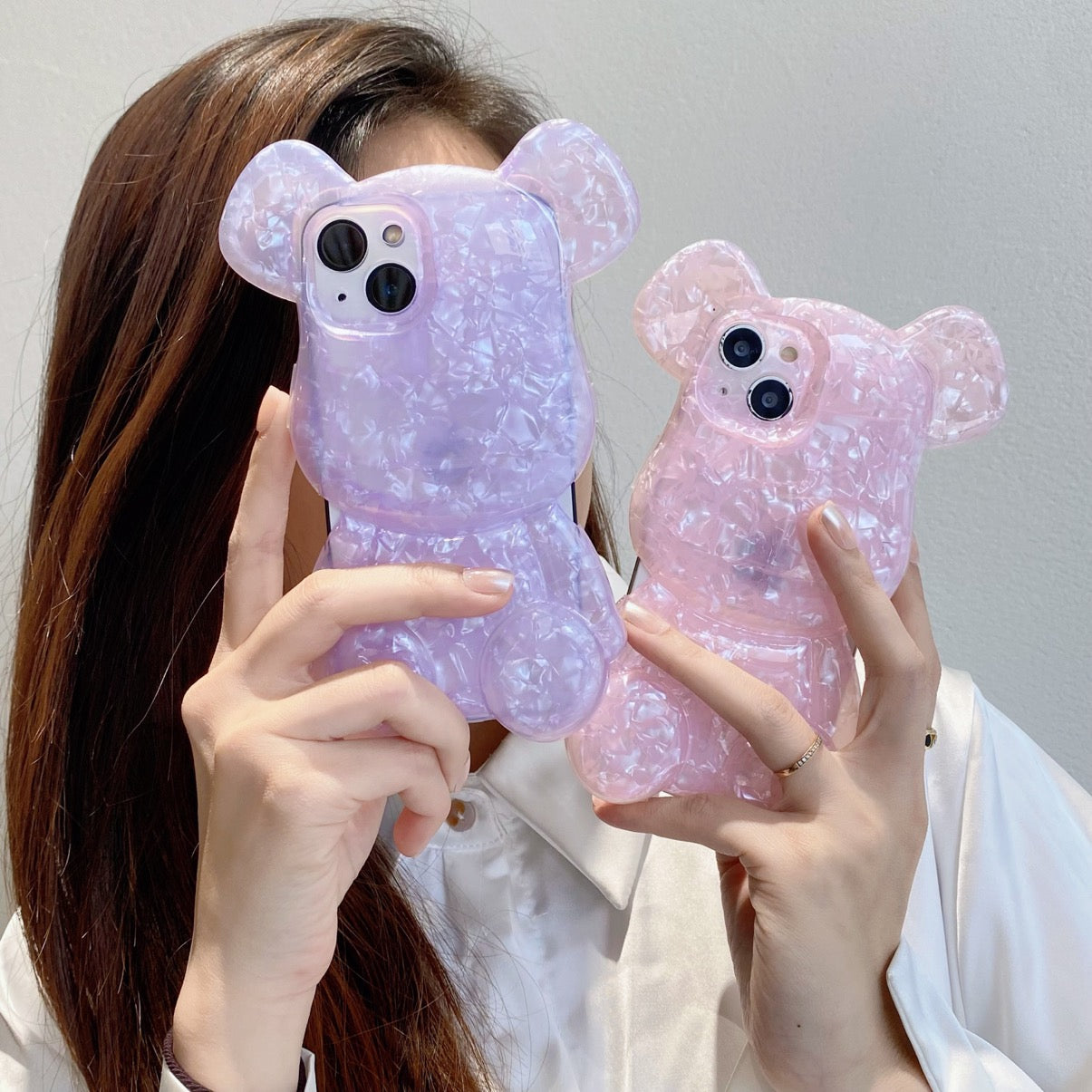 Iridescent 3D bear case