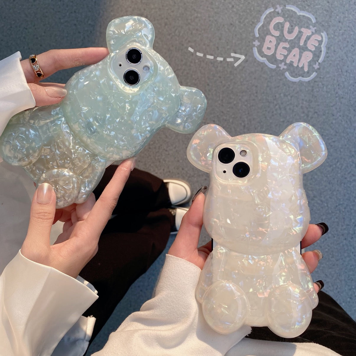 Iridescent 3D bear case